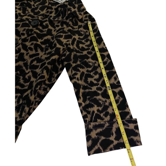 Linea Louis Dell'Olio Jacket Womens XS Brown Black Leopard Animal Print EUC - Picture 5 of 10